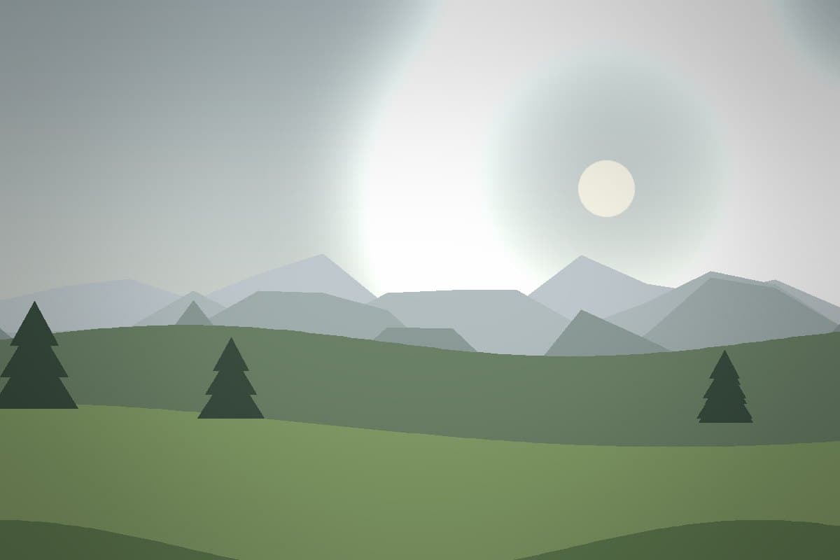 Open fairway with mountain backdrop